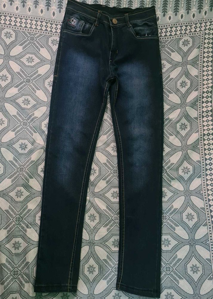 Navy Blue Jeans Fir Men Slimfit