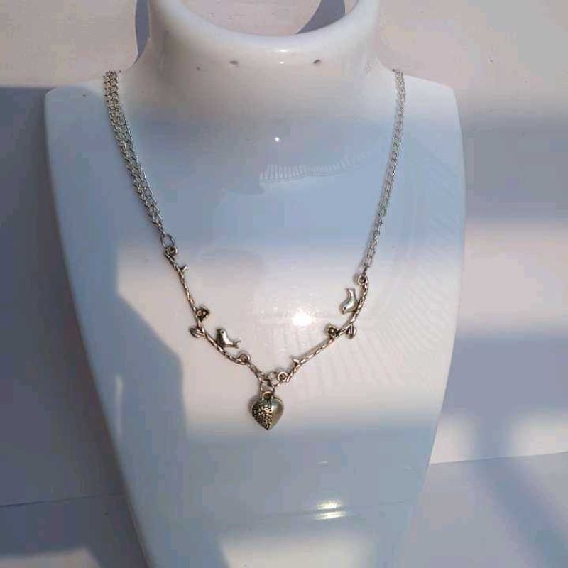 Heart &amp; Bird Necklace