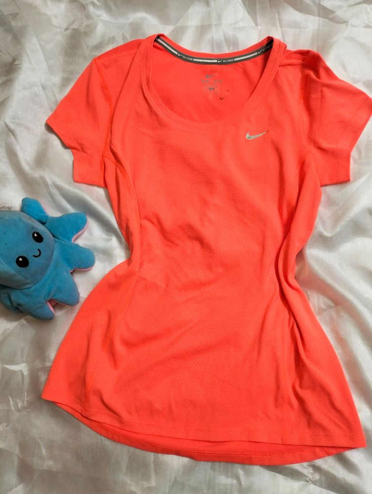 Nike Authentic Neon Orange Running T Shirt