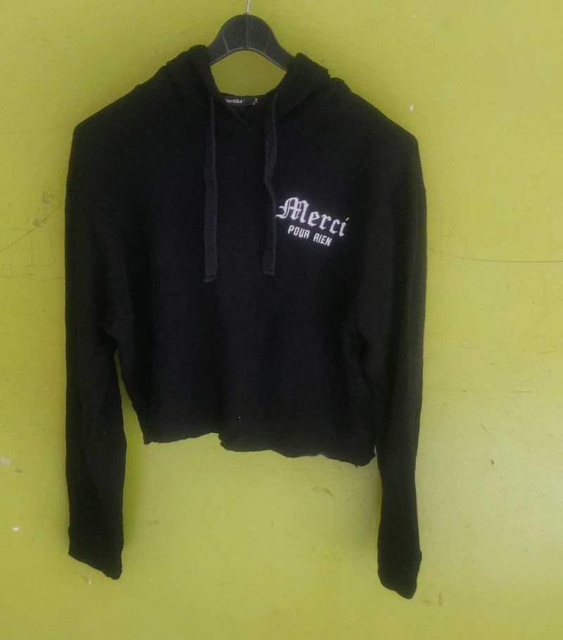 Bershka Black Merci Hoodie