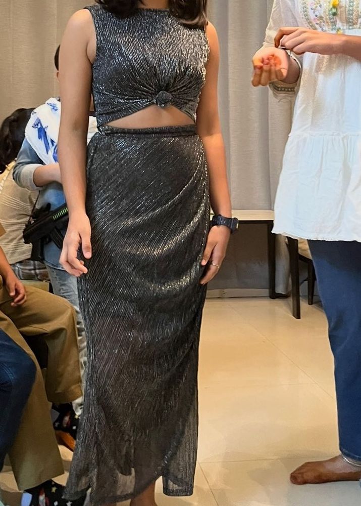 Silver Shimmer Two-Piece Dress