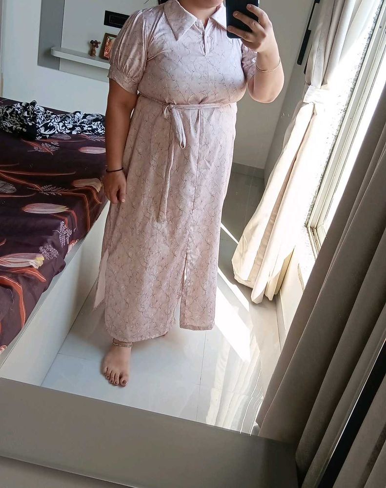 Floral Maxi Shirt Dress fresh piece