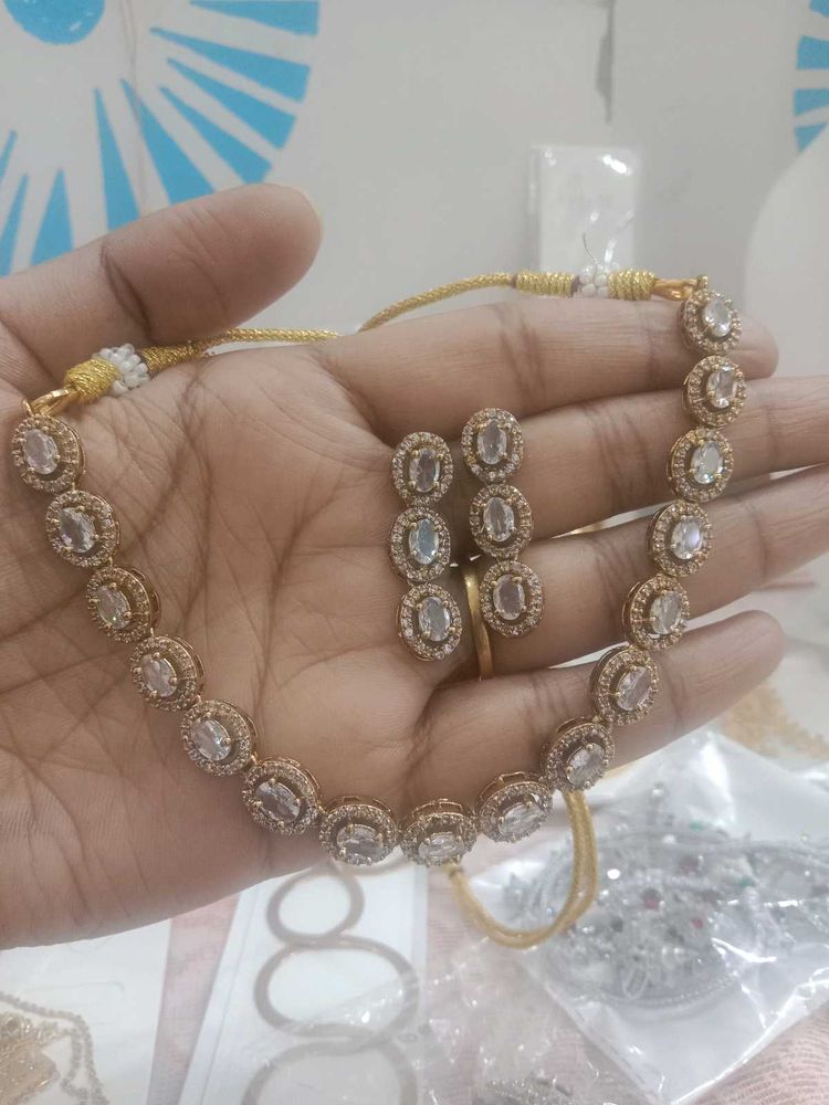 American Diamond Necklace Set