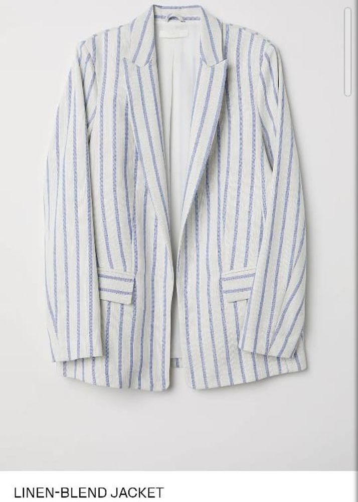 H&amp;M LINEN-BLEND JACKET||Women Oversized Fit Blazer