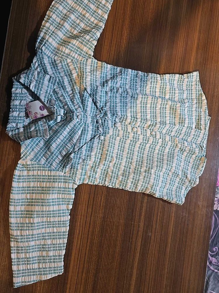 Striped Button-Down Shirt