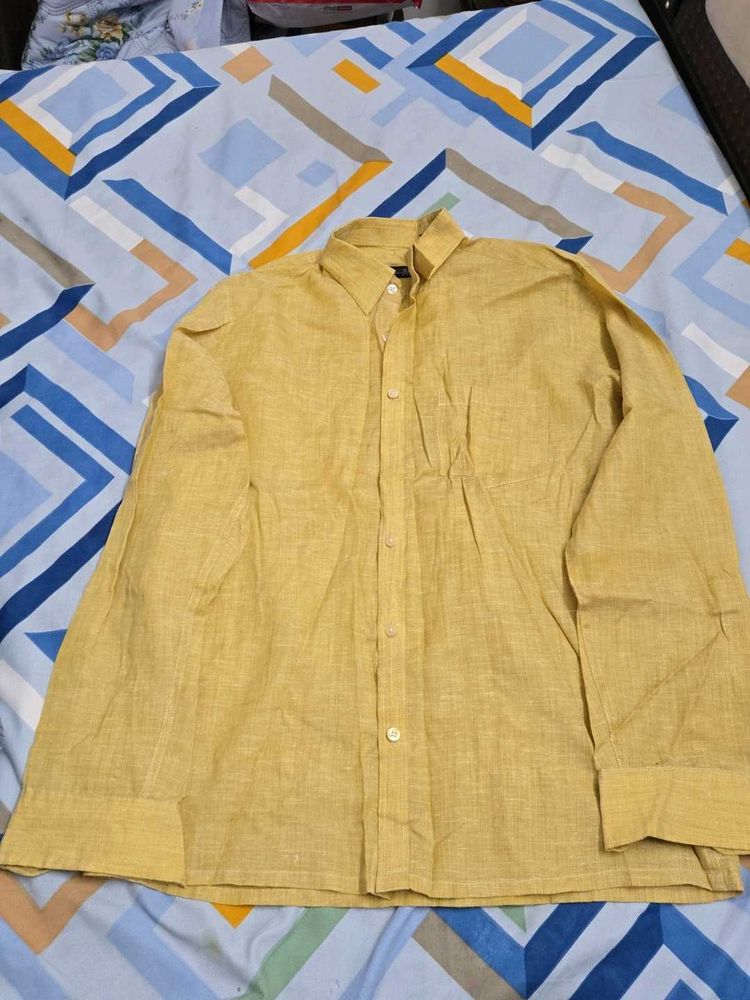 Men's Yellow Long Sleeve Shirt