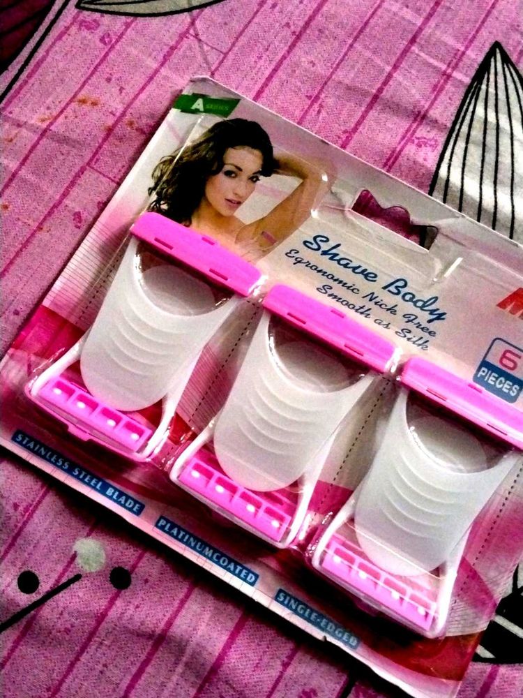 6-Piece Pink Disposable Razors
