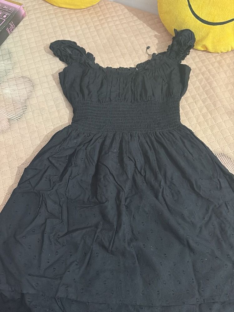 Black Eyelet Dress