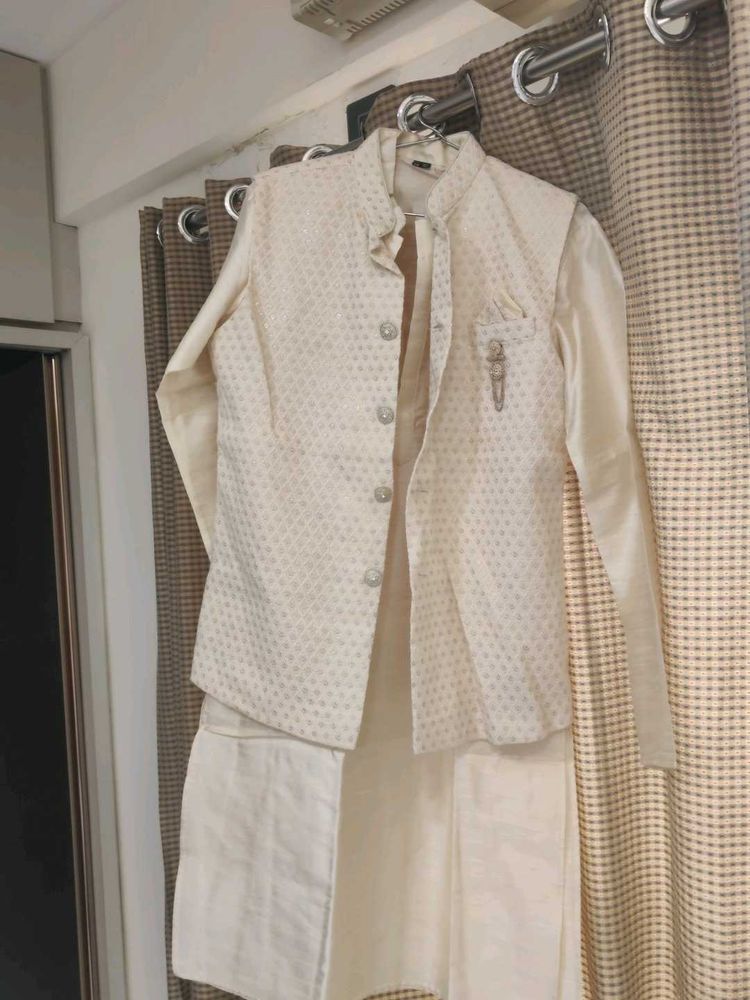 Elegant Cream Ethnic Set