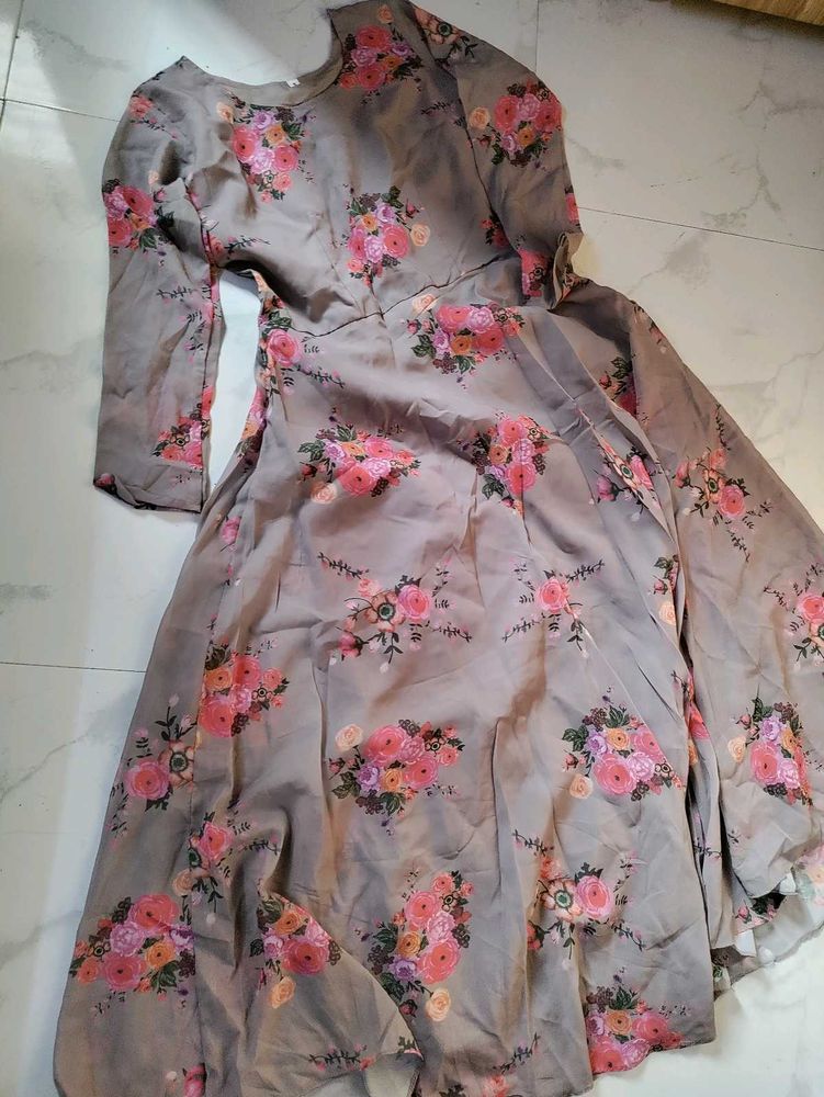 Floral Print Anarkali Kurta
