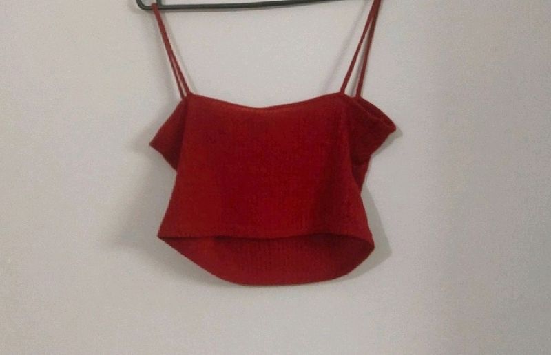 Red Crop Top Size 40