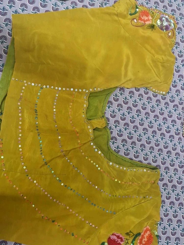 Embroidered Yellow Blouse