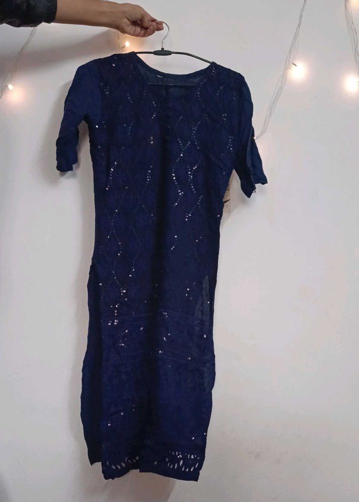 Elegant Navy Blue Kurta