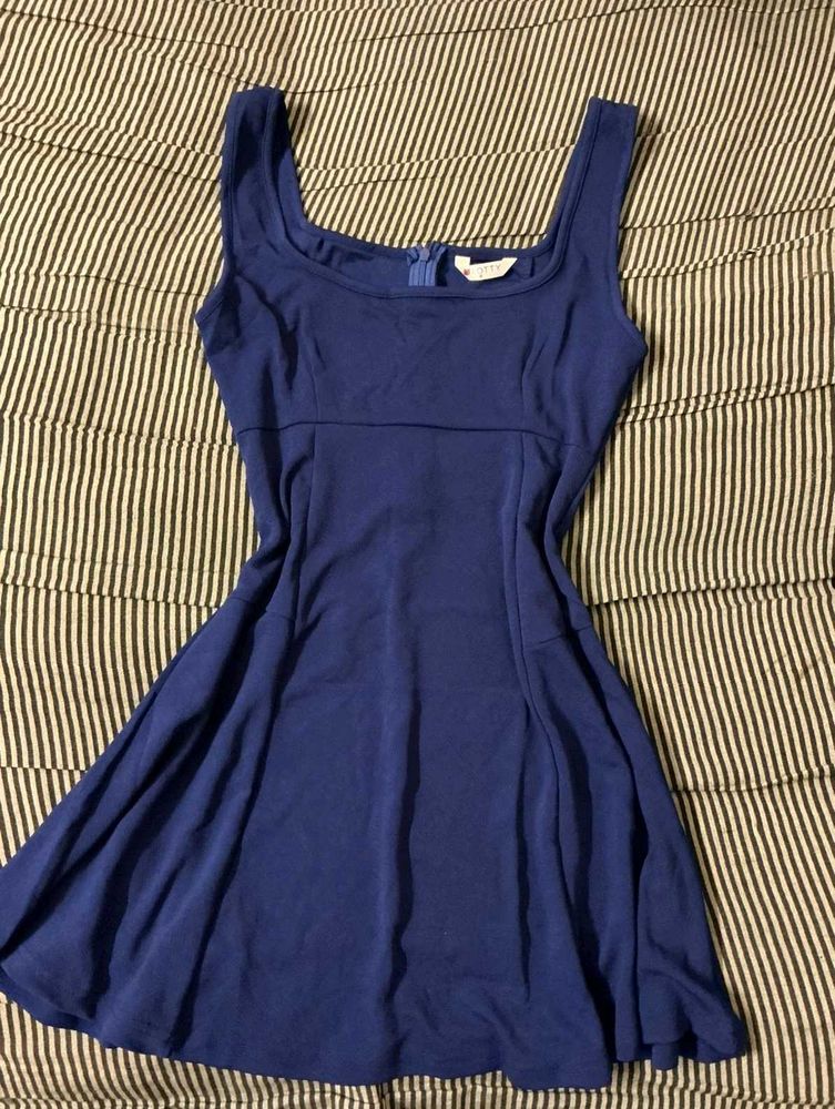 Blue Sleeveless Mini Dress