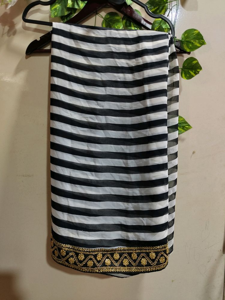 Georgette Saree Without Blouse