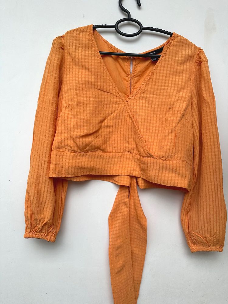 Orange Cropped Top