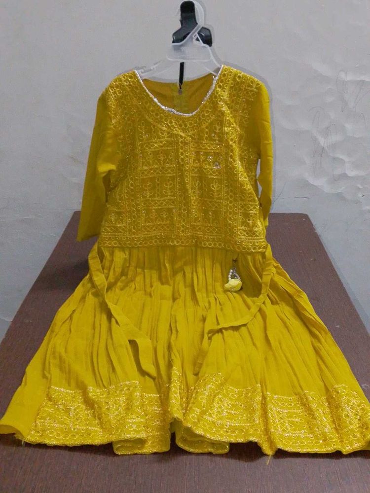 Yellow Embroidered Kurta Set