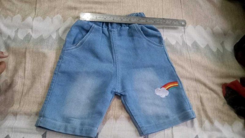 kids boys and girls short denim thick fabric nikar