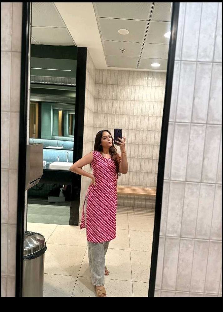 Pink Striped Kurta