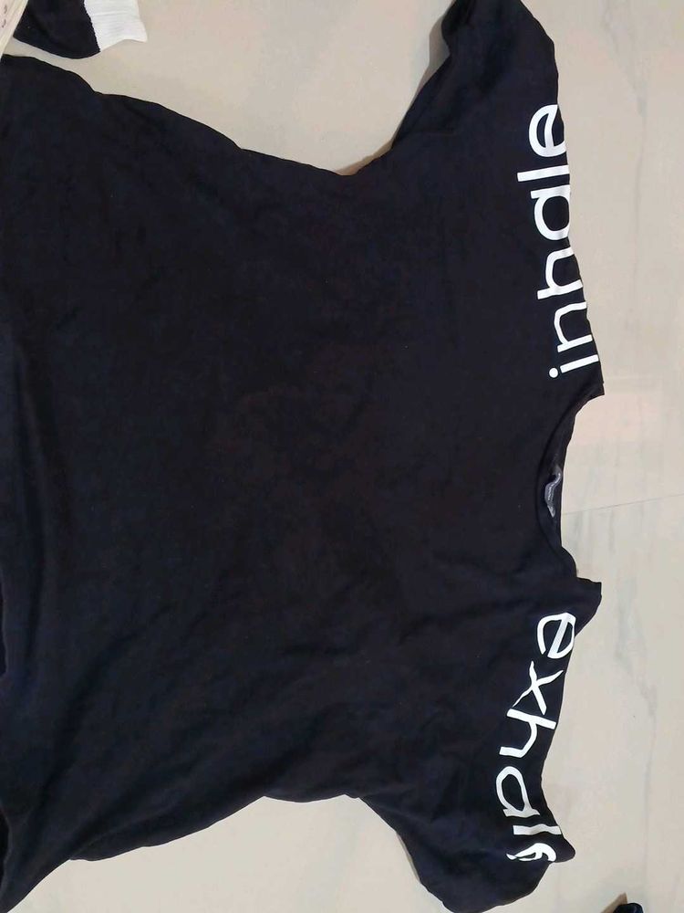 Black Inhale Exhale Tee