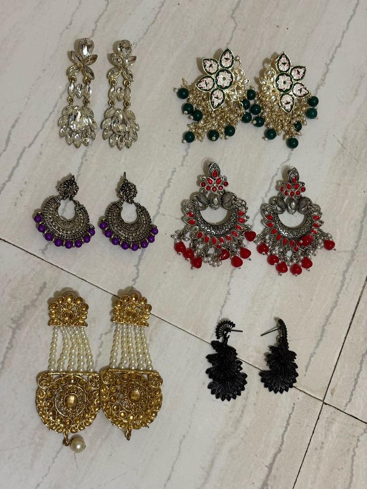 Combo Of 6 Earrings