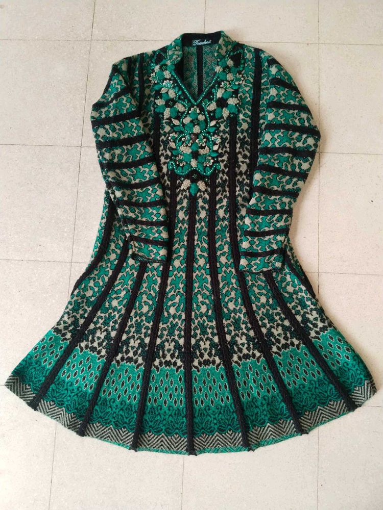 Elegant Green Kurta woollen quality 👍