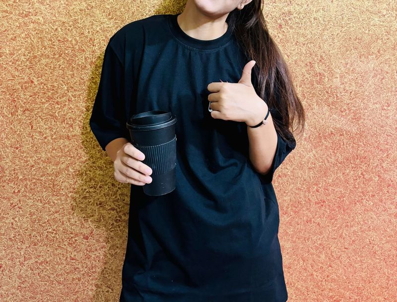 Oversized Black Tee