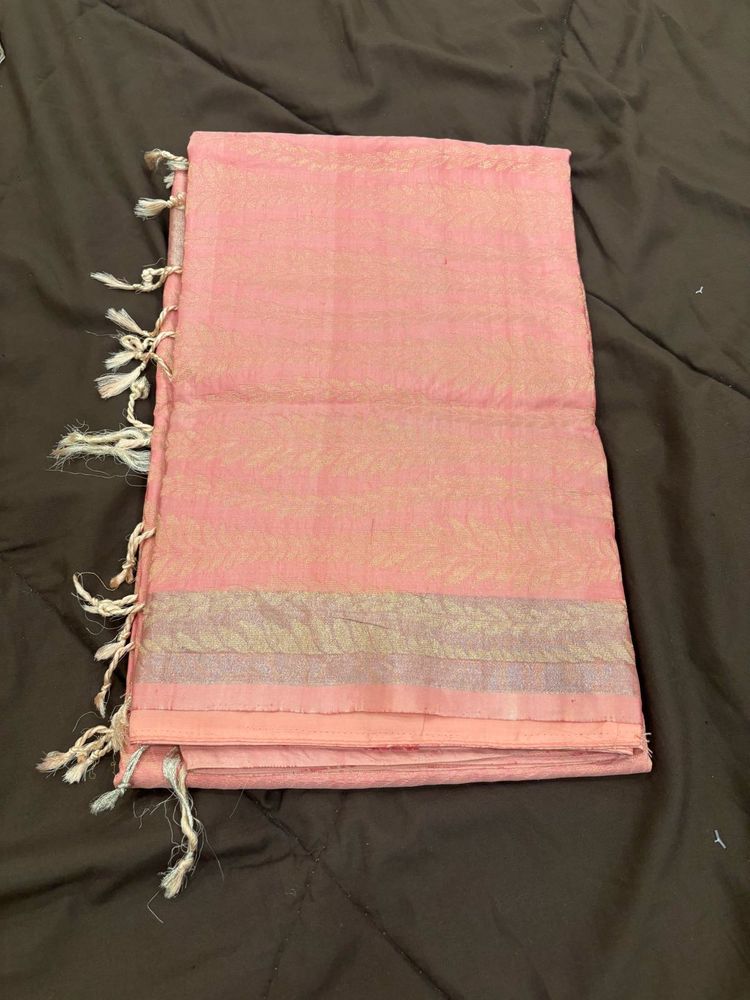 💯 Pure Silk Saree - Pink