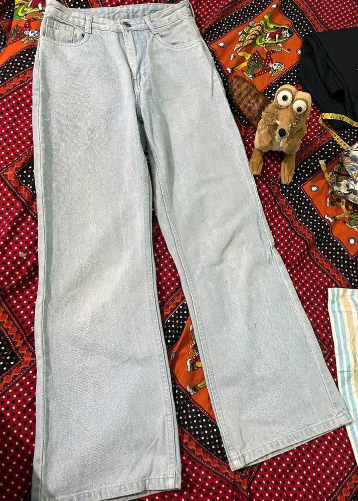 Light Wash Wide Leg Jeans