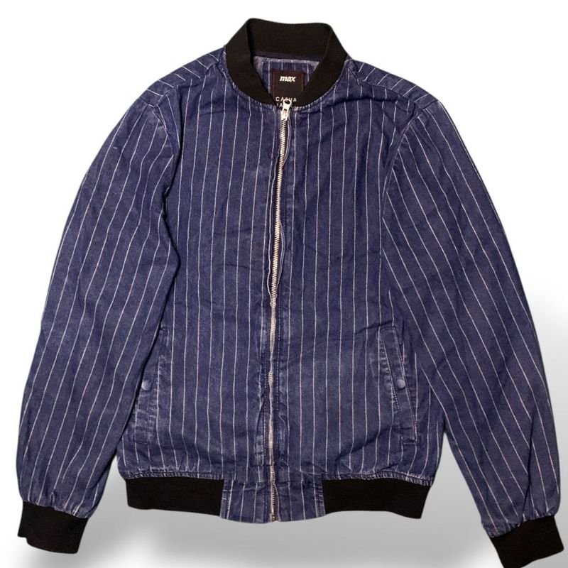 Striped Bomber Jacket