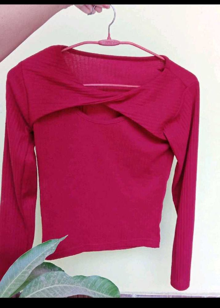 Twist Front Long Sleeve Top