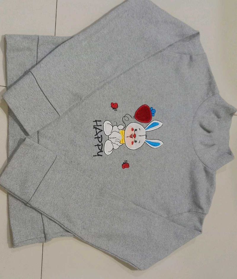 Cute Bunny Graphic Sweatshirt
