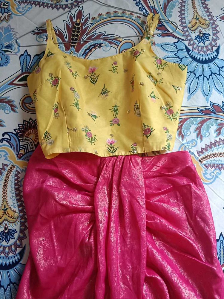 Pink Metallic Skirt