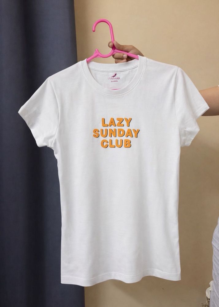 Lazy Sunday Club White Tee