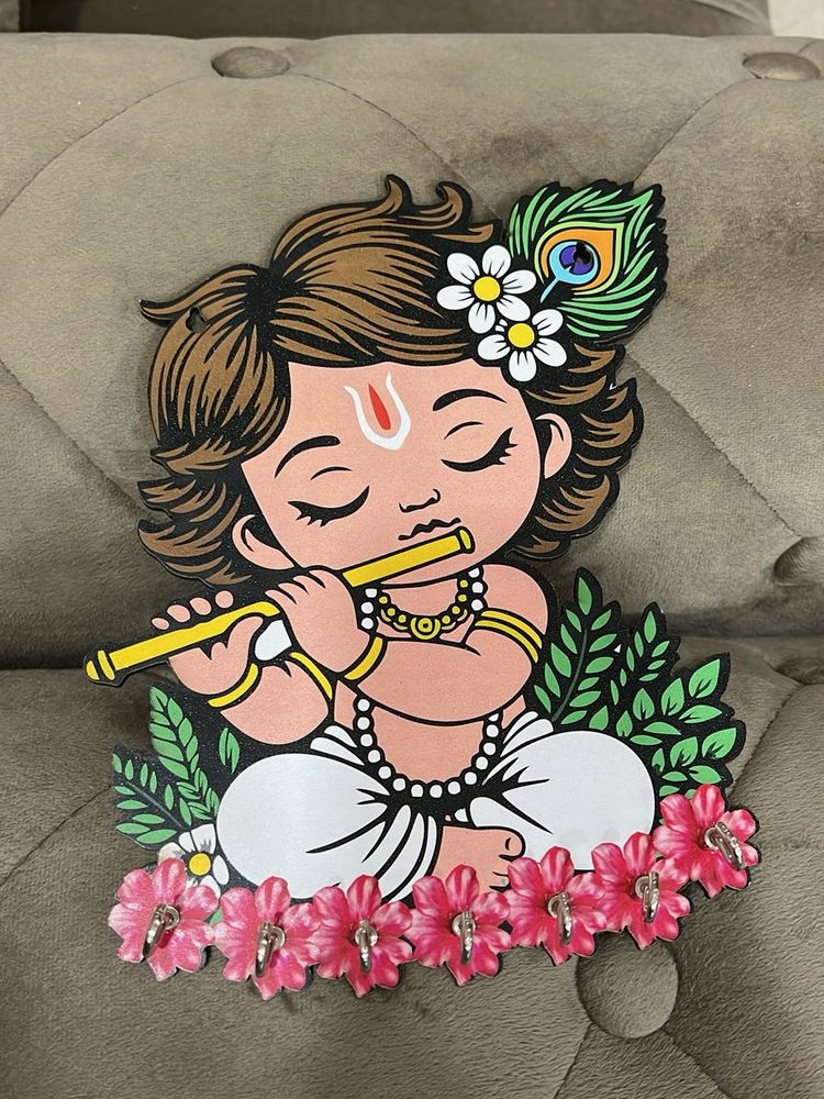 Krishna key holder with black pouch