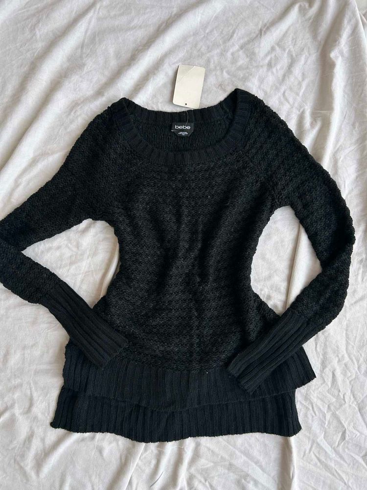 Bebe Black Knit Sweater