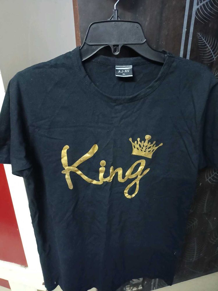 Cotton Men&#39;s Tshirt Title King