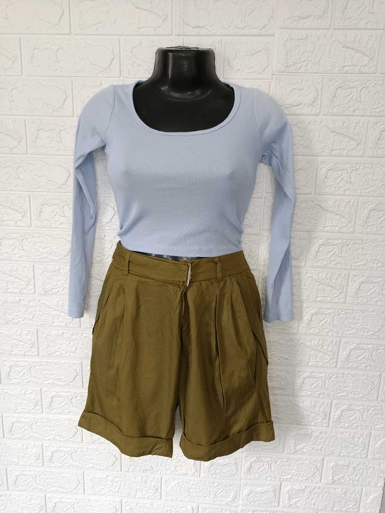 Imported Olive Shorts