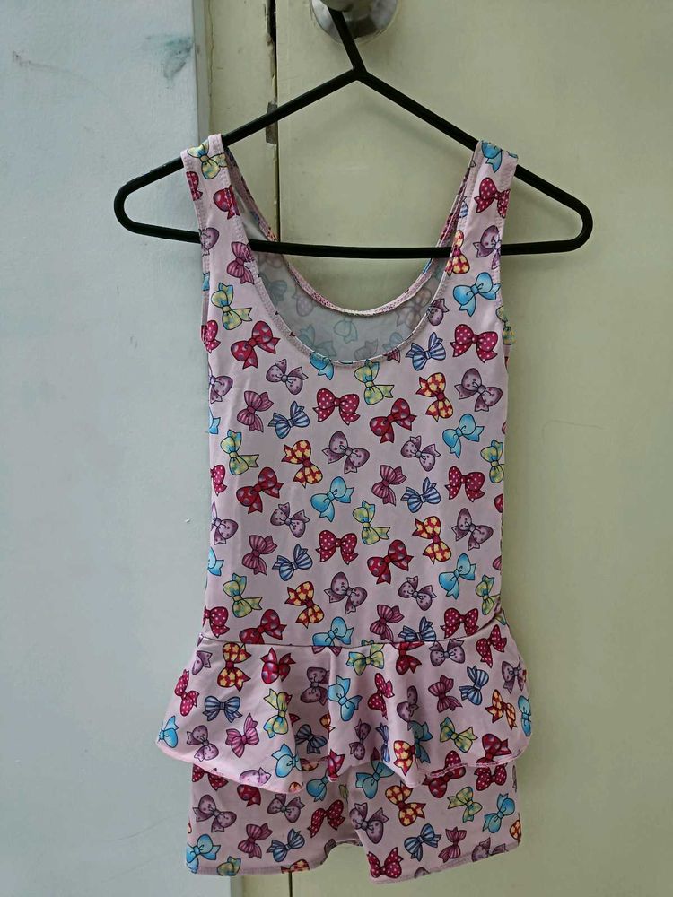 Girls Swimming Costume Butterfly Print