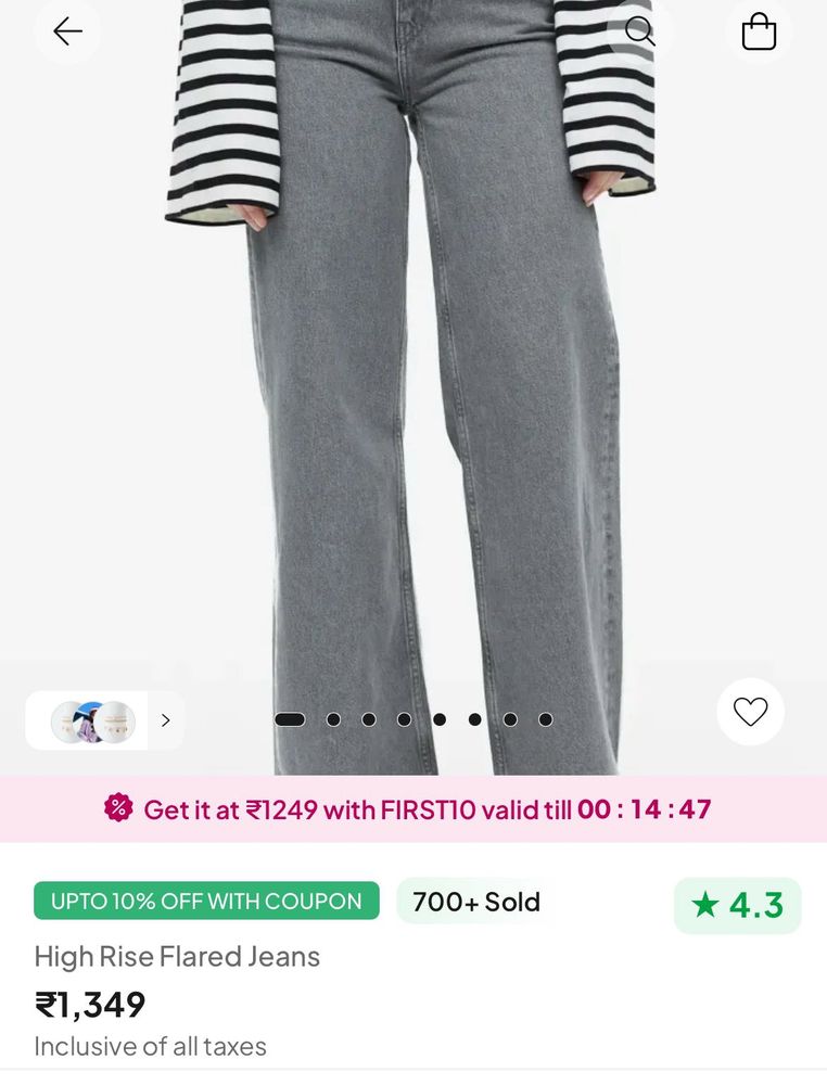 Newme Asia With Tag New  Flared High Rise Jeans