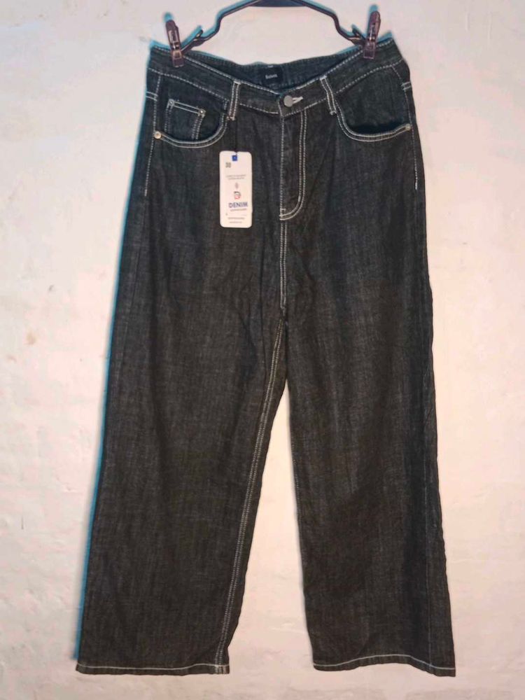 Wide Leg Denim Jeans