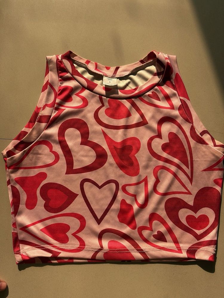 Heart Print Tank Top