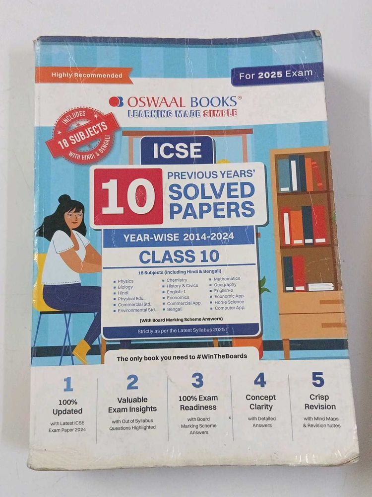 2025 10 Years Solved Papers Oswaal Books