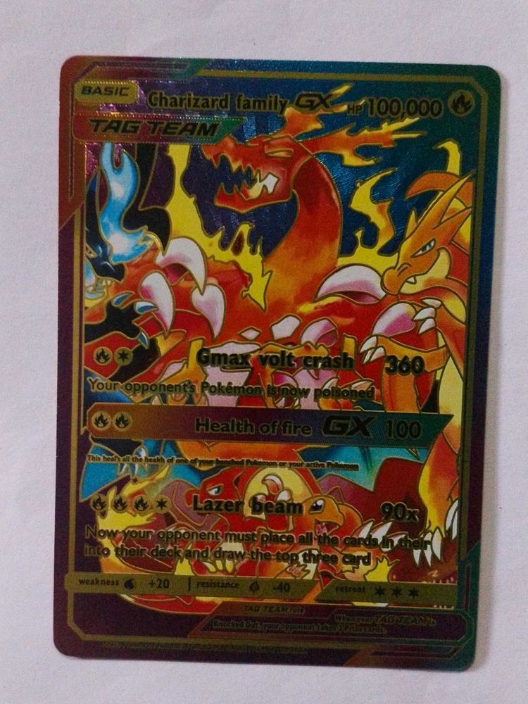 Charizard Family GX TAG TEAM Pokemon Card