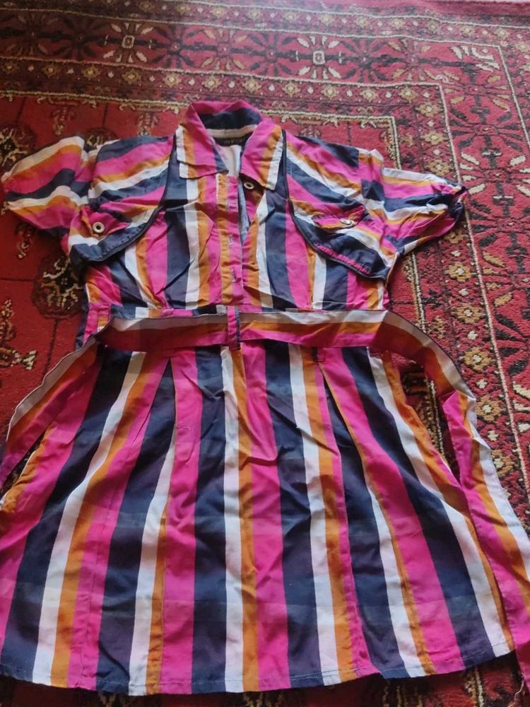 Striped Shirt Dress