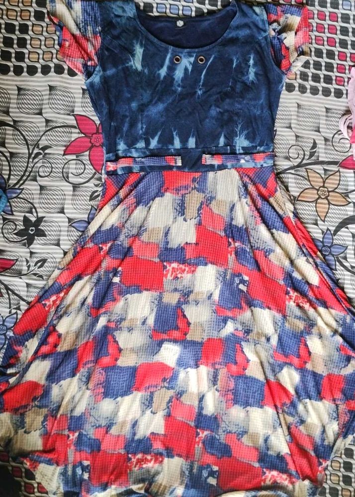 Colorful Casual Dress (Size- L)
