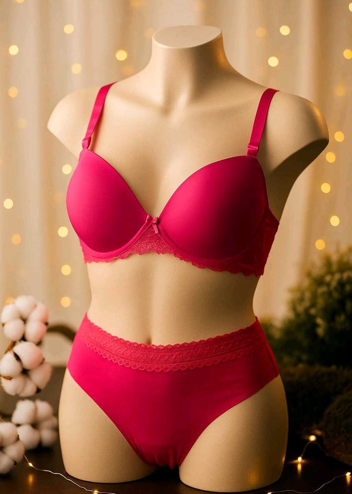 🇳🇿💫💗Rose Colour Imported Bra Penty Set