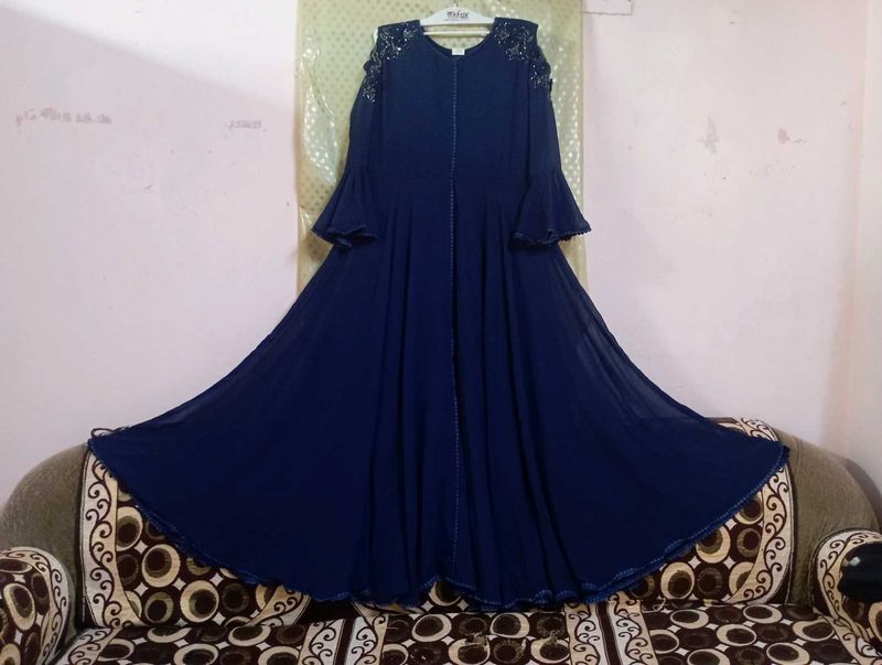 Very Beautiful Navy Blue 💙 long Gown