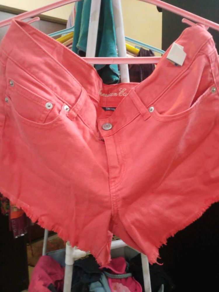 Coral American Eagle Shorts