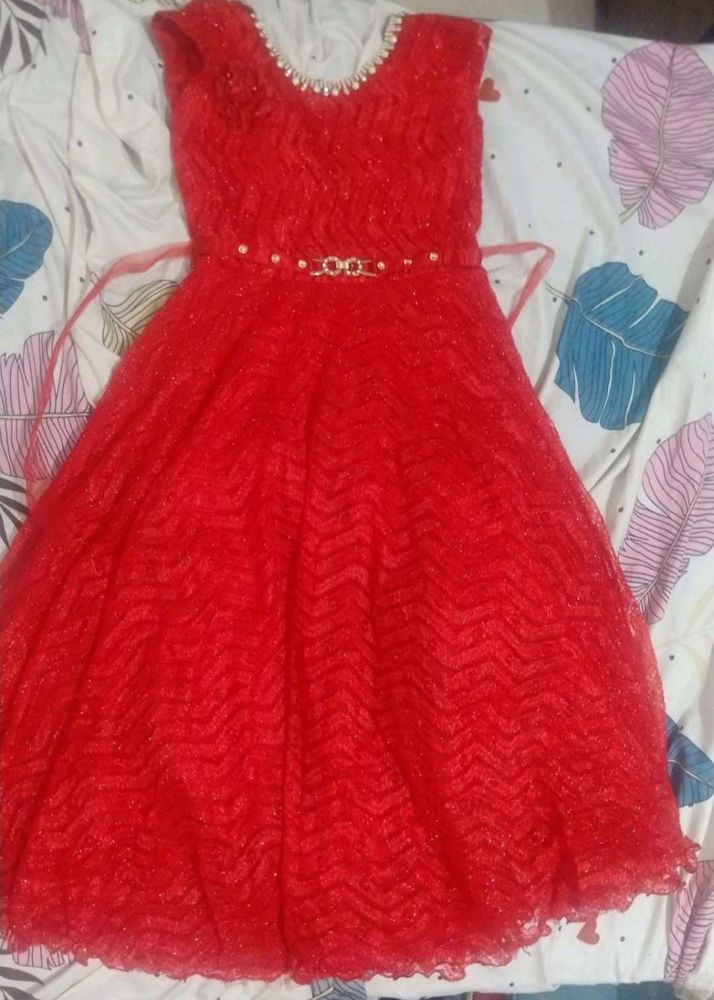 Red Girls&#39; Dress